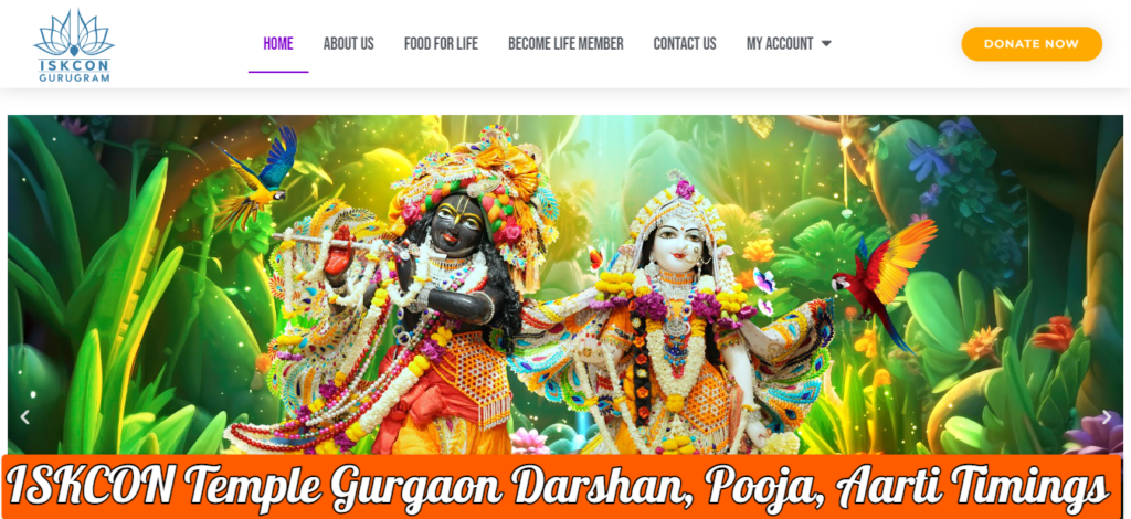 ISKCON Temple Gurgaon Darshan, Pooja, Aarti Timings