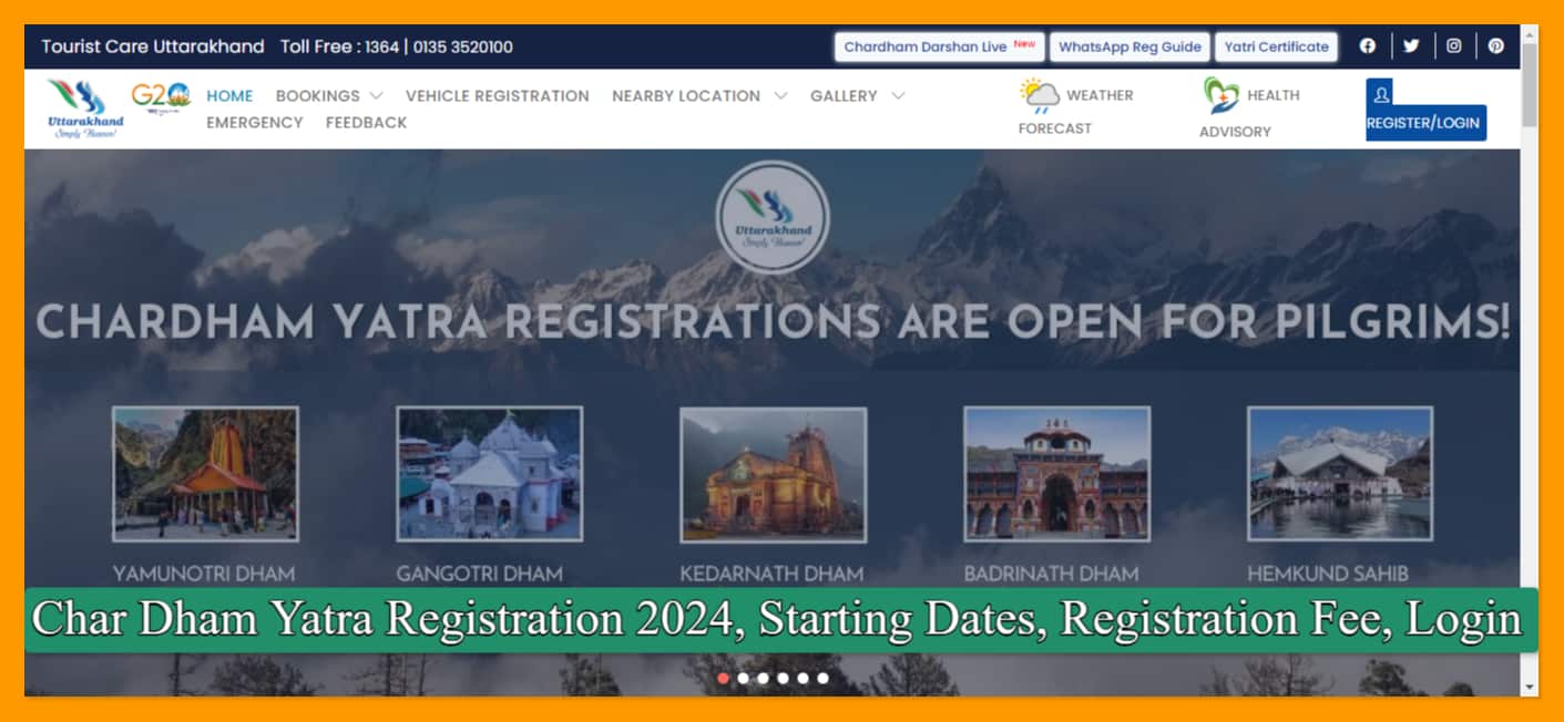 Char Dham Yatra Registration 2024, Starting Dates, Registration Fee